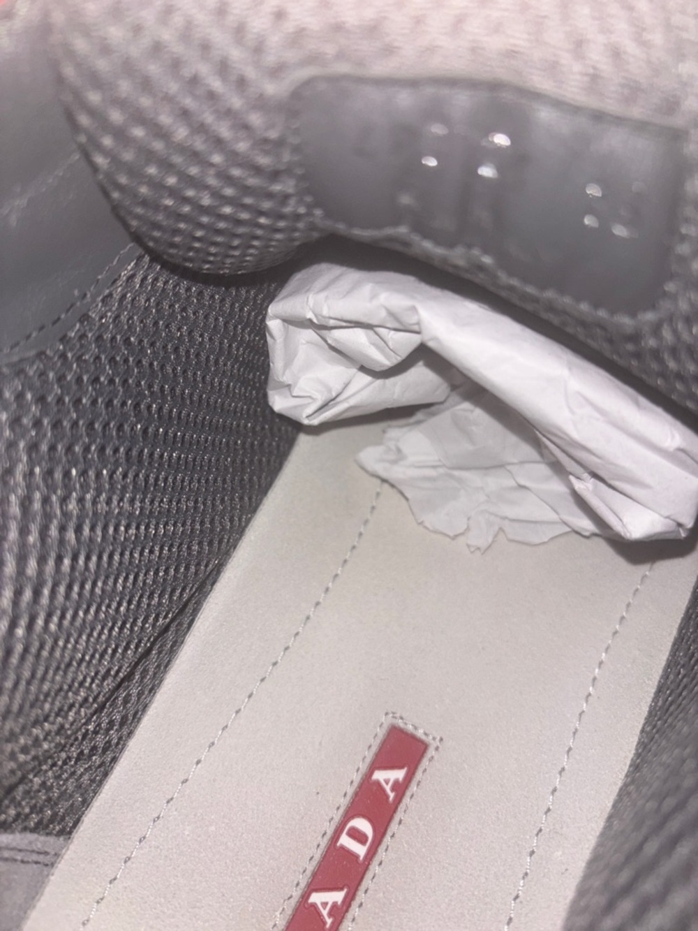 Prada Red and Gray Men's Sneakers - Picture 4 of 7